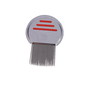 2x Flea Removal Lice Nit Head Stainless Steel Metal Hair Comb Brushes Round