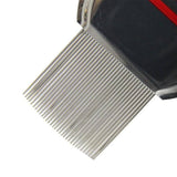 2x Flea Removal Lice Nit Head Stainless Steel Metal Hair Comb Brushes Round