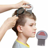 2x Flea Removal Lice Nit Head Stainless Steel Metal Hair Comb Brushes Round