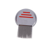 2x Flea Removal Lice Nit Head Stainless Steel Metal Hair Comb Brushes Round