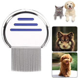 2x Flea Removal Lice Nit Head Stainless Steel Metal Hair Comb Brushes Round