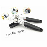 3-in-1Can amp Bottle Opener Classic Stainless Steel Manual Heavy Duty Can Opener