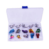 15PCS+1 BOX Guitar Picks Bass Thumb Finger Nail Colorful Plectrum Guitar Banjo