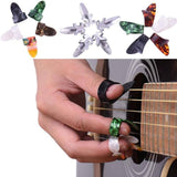 15PCS+1 BOX Guitar Picks Bass Thumb Finger Nail Colorful Plectrum Guitar Banjo