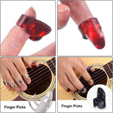 15PCS+1 BOX Guitar Picks Bass Thumb Finger Nail Colorful Plectrum Guitar Banjo
