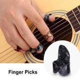 15PCS+1 BOX Guitar Picks Bass Thumb Finger Nail Colorful Plectrum Guitar Banjo