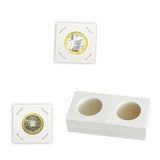 100PCS 2"x2" Cardboard Coin Holders - 35mm for 50c & 20c Coins