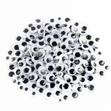 700x Google Googly Eyes Joggle Moveable Black Eye Wiggly Craft Stick On Adhesive