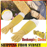 Beekeeping Gloves Goatskin with Vented Beekeeper Keeping Bee Long Sleeves