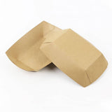 Kraft Paper Boat Tray Biodegradable Multi Size Serving Food Safe Fries Rice Deli