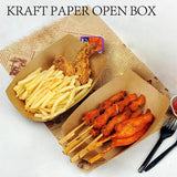 Kraft Paper Boat Tray Biodegradable Multi Size Serving Food Safe Fries Rice Deli