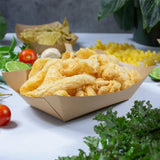 Kraft Paper Boat Tray Biodegradable Multi Size Serving Food Safe Fries Rice Deli