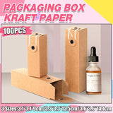 100PCS Kraft Paper Boxes for Cosmetic & Perfume Packaging