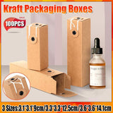 100PCS Kraft Paper Boxes for Cosmetic & Perfume Packaging