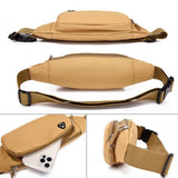 Bum Waist Bag Handy Belt Climbing Hiking Fanny Pack Zip Sport Pouch Large Unisex