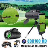 80X100 HD Binoculars Telescope Night Vision Starscope Phone Camera Zoom Tripod