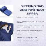 Smooth Silky Sleeping Bag Liner For Camping Hiking Hostel Travel 5Colours