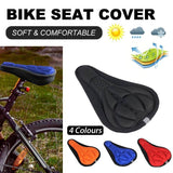 Thick Silicone Bike Seat Cover Comfort Gel Cycling Bicycle Saddle Cushion Pad