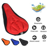 Thick Silicone Bike Seat Cover Comfort Gel Cycling Bicycle Saddle Cushion Pad