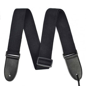 Black Guitar Strap Replacement Adjustable Nylon Belt Acoustic Electric Bass