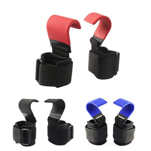 WEIGHT LIFTING POWER HOOKS POWER GRIPS WRIST SUPPORT BAR STRAPS GYM HOOK GLOVES