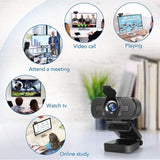 1080P HD Webcam USB 2.0 PC & Laptop Camera with Mic