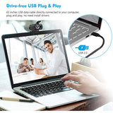 1080P HD Webcam USB 2.0 PC & Laptop Camera with Mic