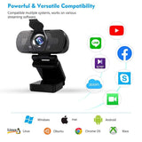 1080P HD Webcam USB 2.0 PC & Laptop Camera with Mic
