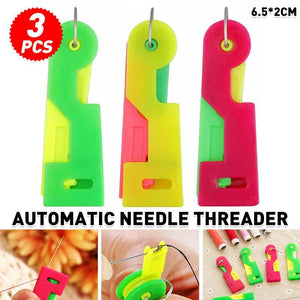 3 PCS Mini Fashion Automatic Needle Threader Sewing Threading Guide Device Tool
