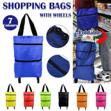 Foldable Trolley Bag Portable Shopping Cart Folding Home Travel Portable Handbag