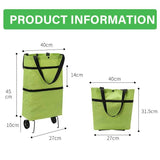 Foldable Trolley Bag Portable Shopping Cart Folding Home Travel Portable Handbag