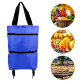 Foldable Trolley Bag Portable Shopping Cart Folding Home Travel Portable Handbag