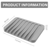 2X Silicone Soap Dish Soap Holder Rack Tray Plate Saver Storage For Bathroom new