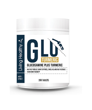 Living Healthy Glucosamine Sulfate 1500mg + Turmeric, 200 Tablets