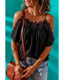 Azura Exchange Off-shoulder Crochet Neckline Top - M