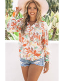 Azura Exchange Wrap Long Sleeve Blouse - S