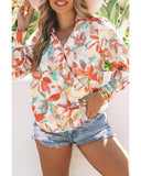 Azura Exchange Wrap Long Sleeve Blouse - S