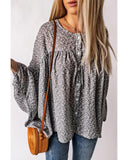 Azura Exchange Kimono Sleeve Ruched Blouse - L