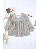 Azura Exchange Kimono Sleeve Ruched Blouse - L