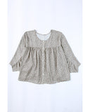 Azura Exchange Kimono Sleeve Ruched Blouse - L