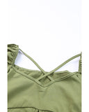 Azura Exchange Criss Cross Sweetheart Neck Long Sleeve Top - M