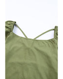 Azura Exchange Criss Cross Sweetheart Neck Long Sleeve Top - M