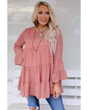 Azura Exchange Swiss Dot Ruffled Blouse - L