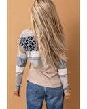 Azura Exchange Leopard Print V-Neck Top - L