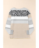 Azura Exchange Leopard Print V-Neck Top - L