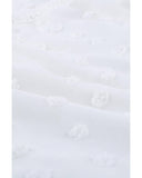 Azura Exchange Swiss Dot Ruffle Babydoll Blouse - M