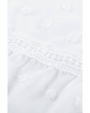 Azura Exchange Swiss Dot Ruffle Babydoll Blouse - XL