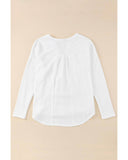 Azura Exchange Waffle Knit Half Button Henley Top - XL