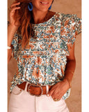 Azura Exchange Vintage Floral Sleeveless Tank Top - L