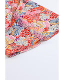 Azura Exchange Gorgeous Floral V-Neck Blouse - XL